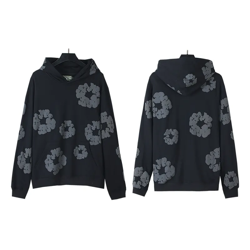 802# P196 Real shot DENIM TEARS main line Kapok foam printed American hooded sweatshirt Fabric 380g pure cotton terry cloth Color: black gray black-gray red dark green royal blue orange pink light blue carbon gray color blue white purple lake blue code number: S M L XL